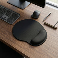 Ergonomic gaming mouse pad with gel wrist rest for comfort