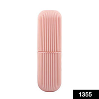 Multipurpose capsule shape container for hygienic toothbrush and toothpaste storage.