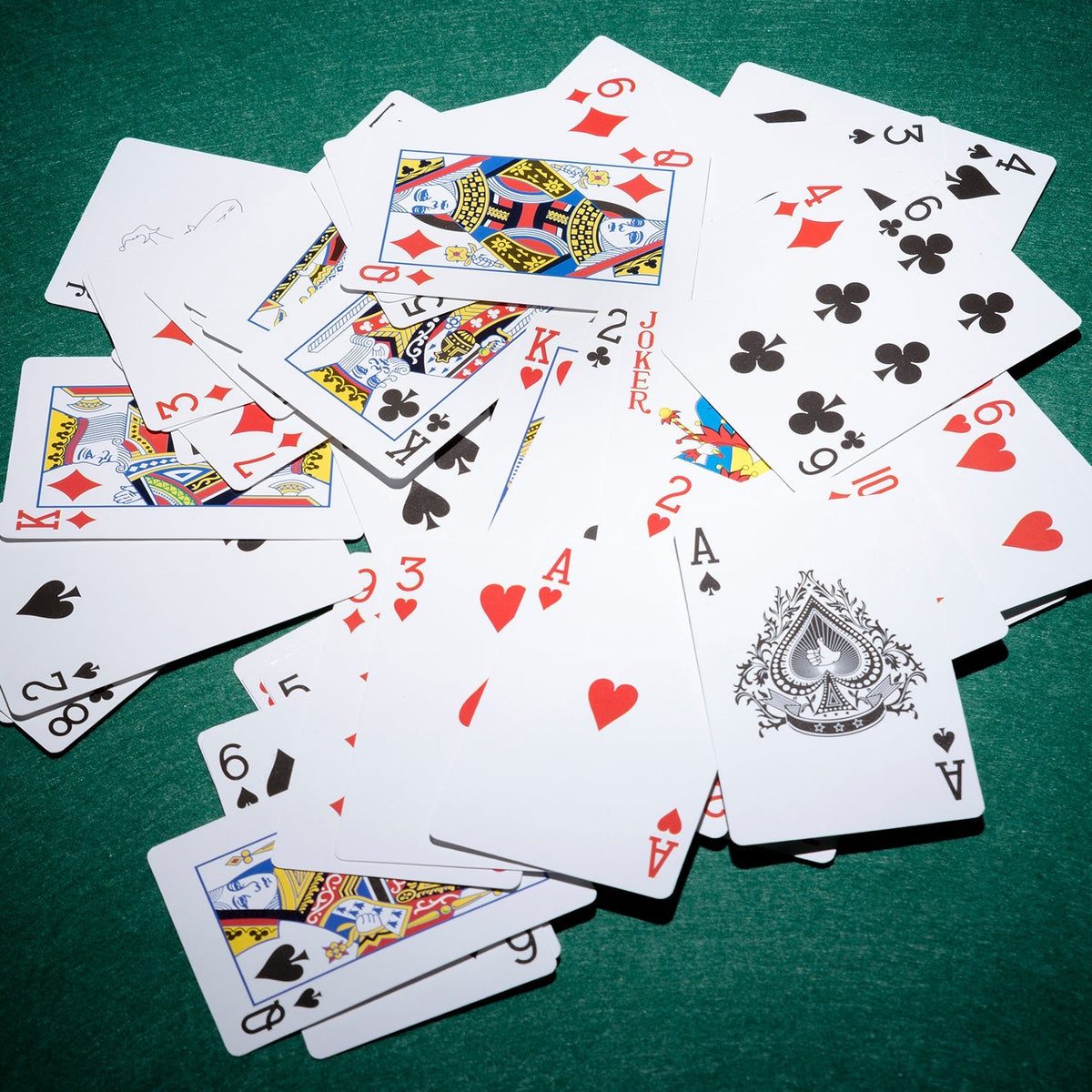 Full deck of durable premium playing cards, perfect for any card game.