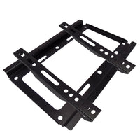 Front view of the universal TV wall mount with mounting hardware.