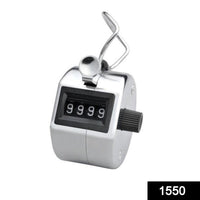 Front view of the manual tally counter showing the clear number display.
