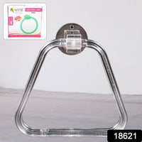 BathNova's square ABS towel ring holder elegantly mounted on a bathroom wall.