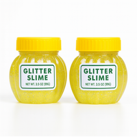 Children's hands engaging with soft jar slime, promoting sensory development and imaginative play.