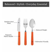 The complete 24 Pcs cutlery set with all its pieces displayed and the revolving stand.