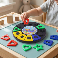 Montessori-style shape matching puzzle toy for preschoolers