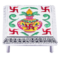 Side view of the versatile Aluminium Foil Bajot, perfect as a decorative patla.