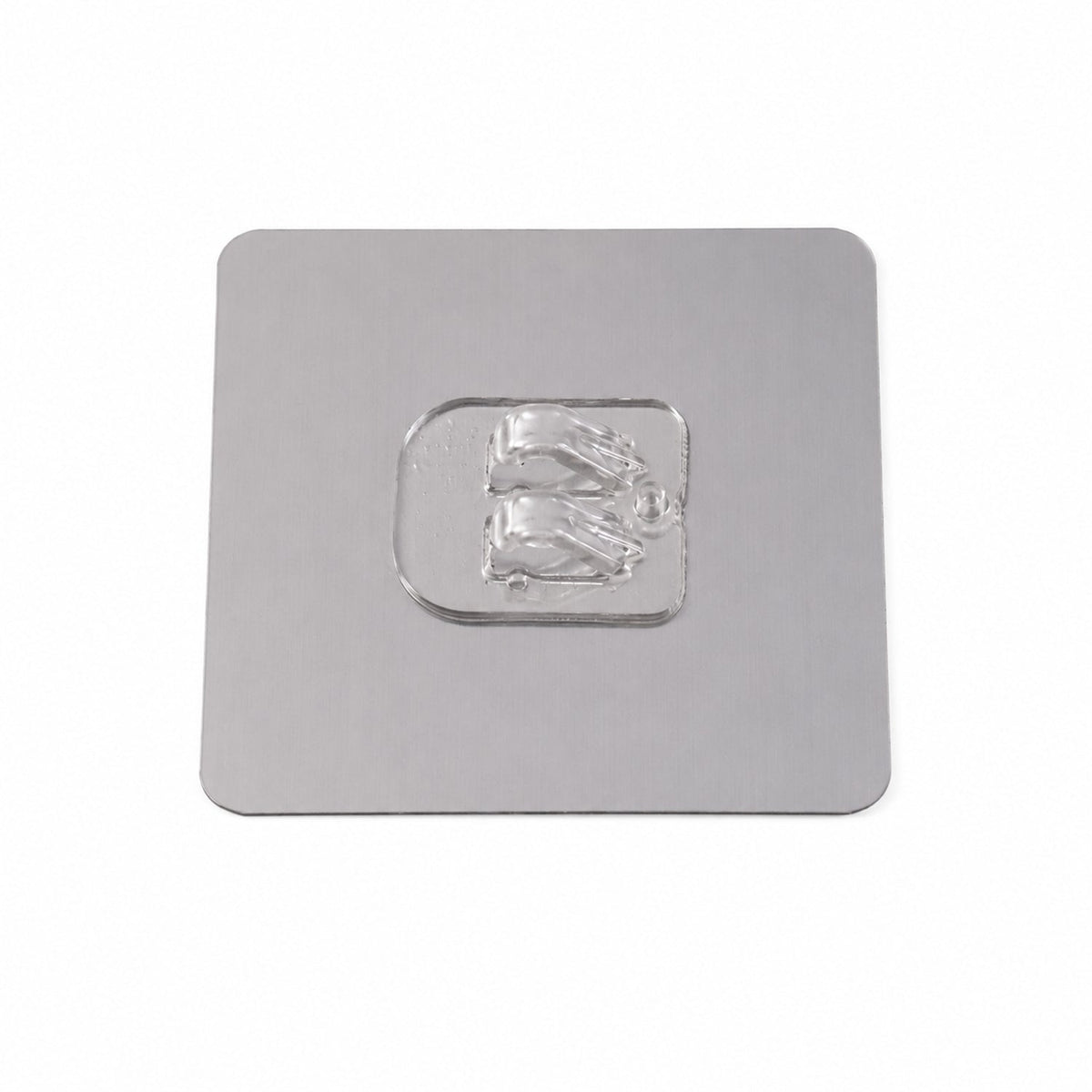 Wall hook with metallic base for secure hanging