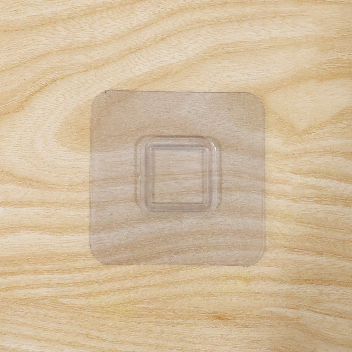 Snap-on wall hook base with clear design