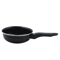 Another angle of the Indo Glow non-stick fry pan, suitable for various cooktops.