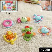 Play Cart Tiny Joys baby rattle set in its packaging for gift-ready presentation