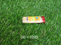 Hygienic bamboo toothpicks in their practical slide-out dispenser, ready for use.