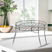 Stylish Stainless Steel Pot Stand, ideal for elevating home and garden aesthetics.