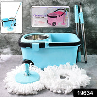 Easy 360 Degree Spin Mop with stainless steel wringer and adjustable handle