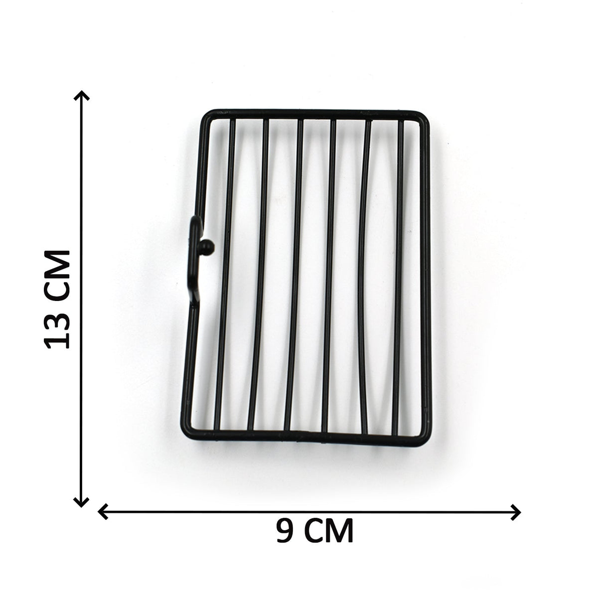 Two wall mount soap racks providing an efficient storage solution for bathroom essentials.