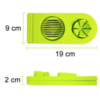 Quickslice egg slicer showing perfectly uniform slices of a boiled egg.