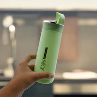 Leakproof glass water bottle 400ml ideal for hot and cold drinks