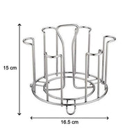 Kitchen glass organizer in a modern Indian kitchen setting.
