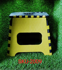 Multicolor portable step stool with handle, easy to carry for various tasks.