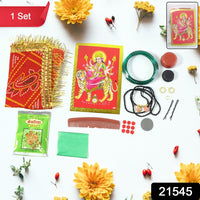 Complete pooja decoration box with traditional Mataji shringar accessories