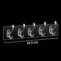 An adhesive wall hook seamlessly blended into a modern bathroom decor, perfect for towels or robes.