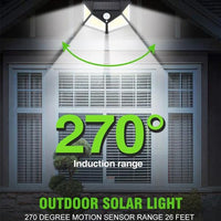 Stylish solar-powered security lamp enhancing a garden entrance.