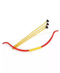 Young boy aiming the Kids Archery Set bow with a suction cup arrow outdoors.
