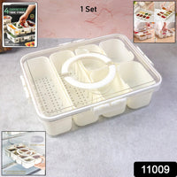 Leak-proof compartment box organizing fridge items