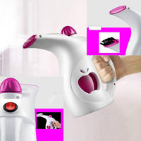 Lightweight handheld vapor steamer, perfect for home use or travel.