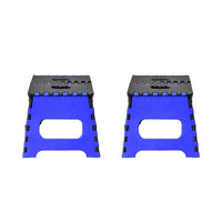 12-inch foldable step stool in use, perfect for home tasks.