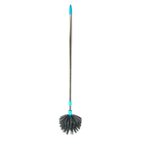 The cobweb cleaning brush demonstrating its full extension for cleaning high areas.