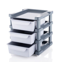 Organizing beauty supplies in the versatile 3-layer makeup drawer.