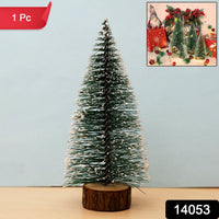 Small green fir artificial Christmas tree suitable for tabletop decoration