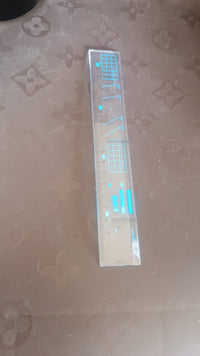 Multifunctional Transparent Plastic Geometry Ruler (1 Pc)