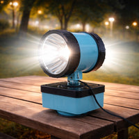 LED outdoor security spotlight for long-range illumination