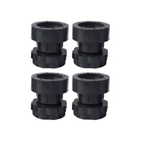 Adjustable height pads elevating heavy appliance to level surface