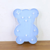 Ambient teddy bear shaped LED decorative light brightening kids and nursery rooms