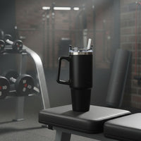 Large capacity 890 ML black travel mug for hot and cold drinks
