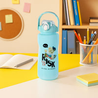 Risk Taker water bottle with flip-top lid designed for easy spill-proof drinking