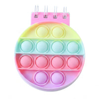 Colourful fidget diary with pop bubbles for children