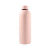 Eco-friendly reusable pink stainless steel bottle with double wall insulation