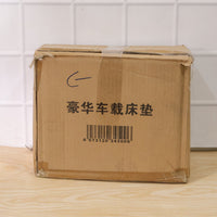 Inflatable car mattress in storage for travel convenience