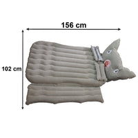Folded portable car air mattress for easy storage in car or luggage
