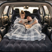 Inflatable car bed set with cushions included