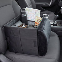 Foldable car storage box for bottles, tissues and gadgets