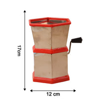 Stainless steel manual chilli cutter with hexa-style chamber