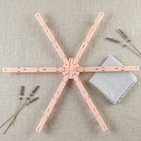 Space saving foldable drying rack with clips for balconies
