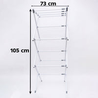 3 Tier Folding Clothes Drying Rack Laundry Cloth Dryer Stand for Balcony (1 Set) view 6