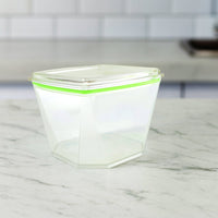 Two-piece food storage containers filled with snacks