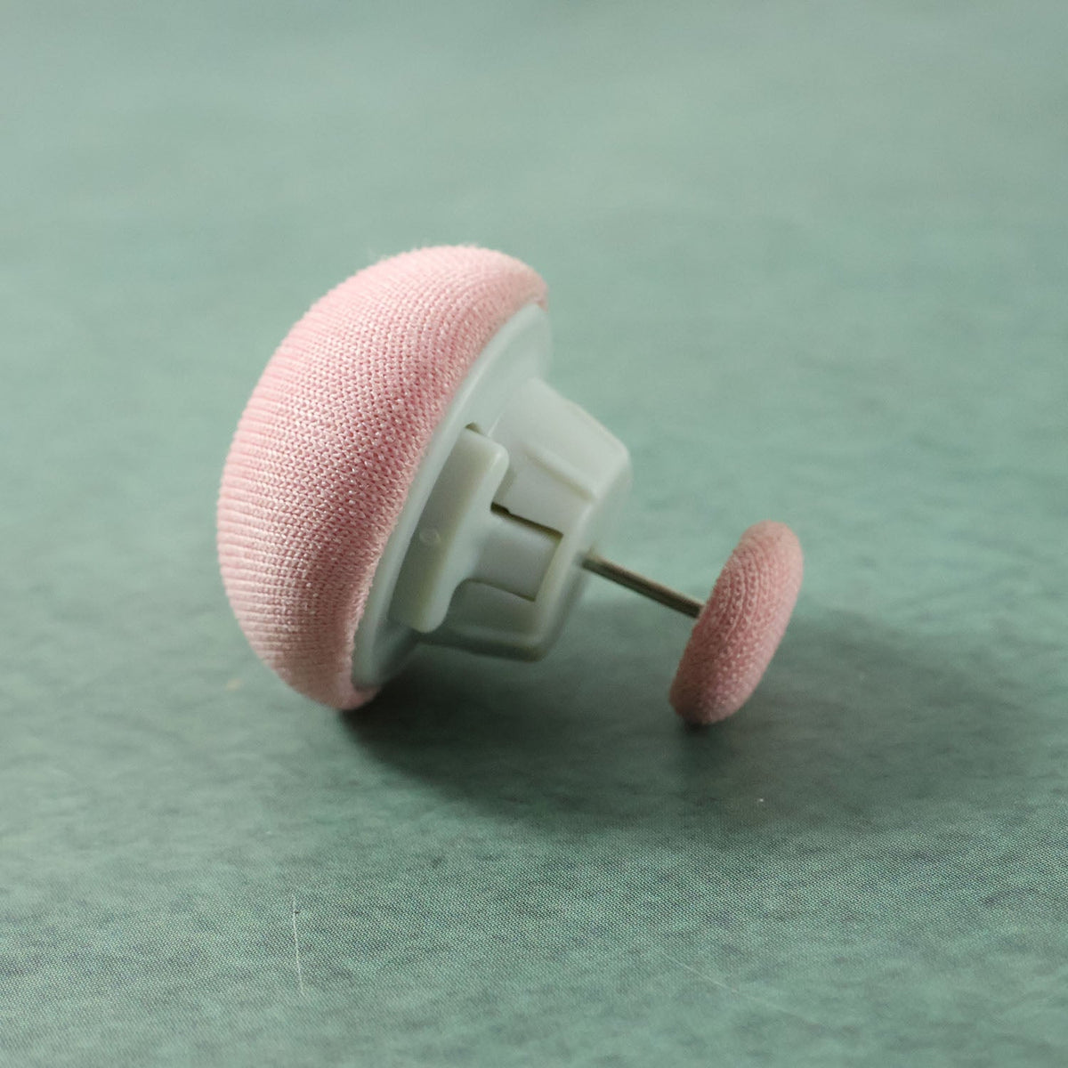 Soft Duvet Button Clip snap-on mechanism for no-sew attachment