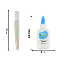 School craft supply set featuring multipurpose glue and correction pen